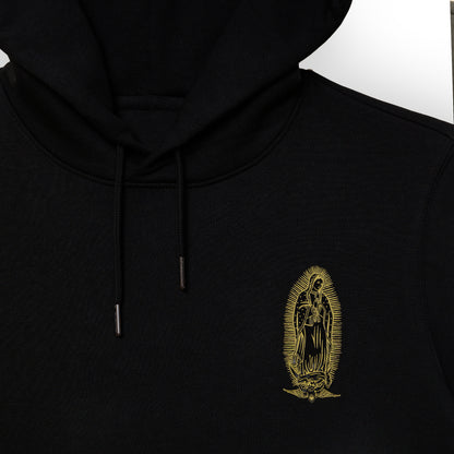 Détail des cordons du hoodie Santa Maria noir