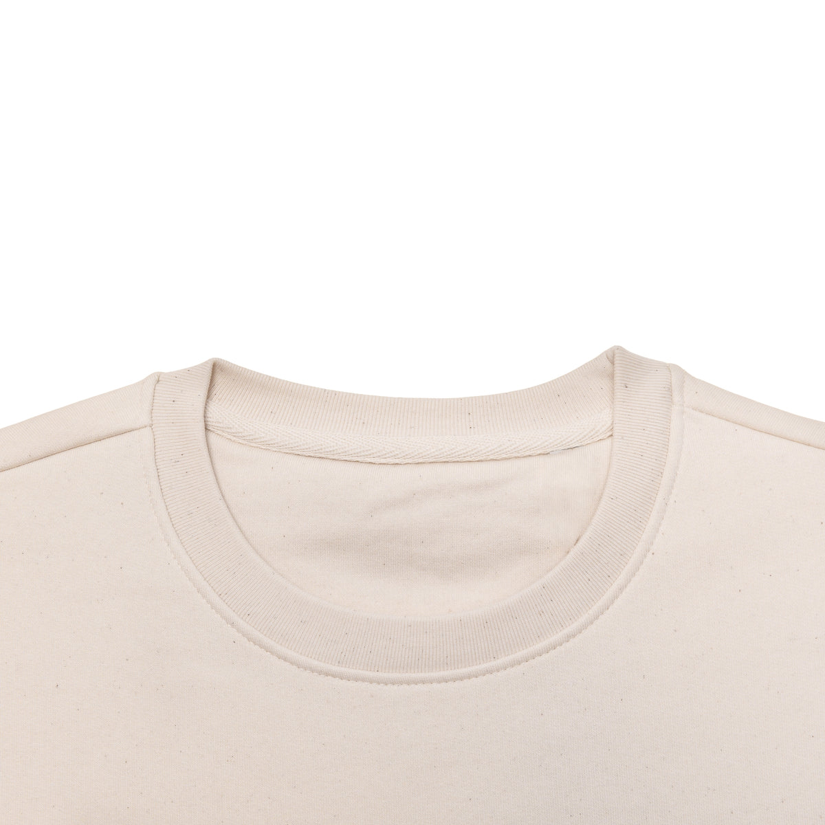 étail col rond sweat Santa Maria blanc en coton biologique