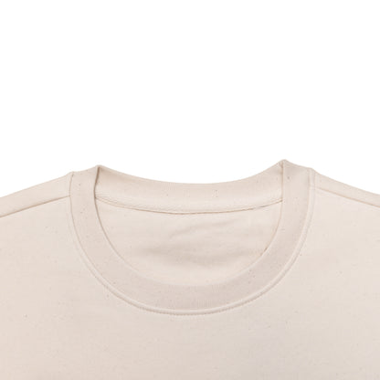 étail col rond sweat Santa Maria blanc en coton biologique