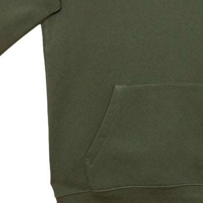 Détail de la poche du hoodie Santa Maria vert