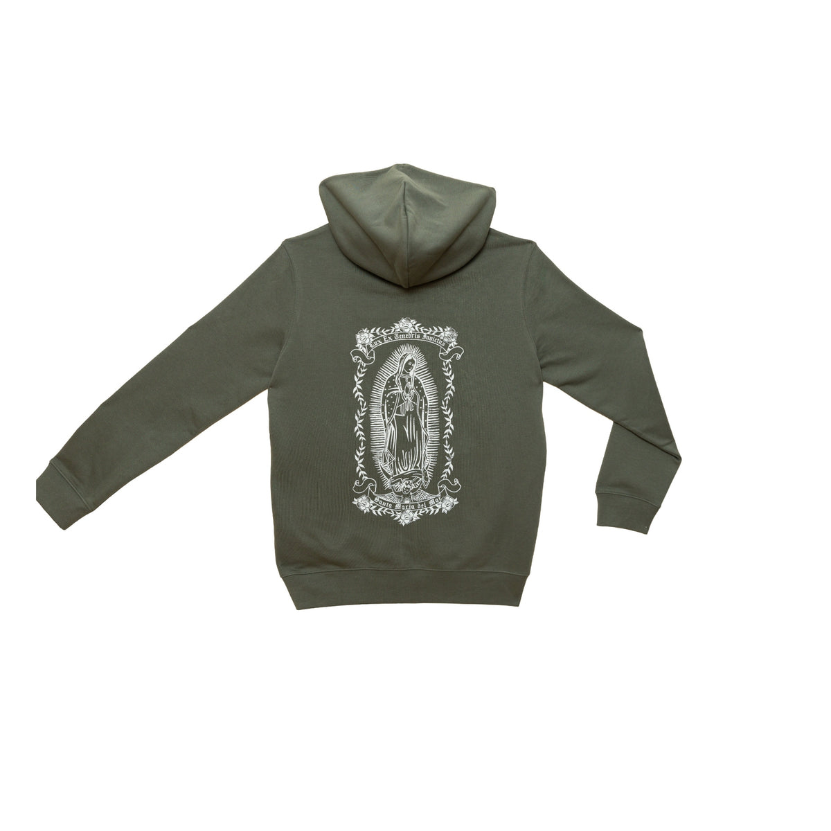 Veste à capuche Santa Maria zippée vert coupe moderne unisexe style décontracté