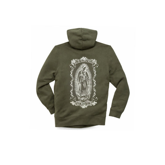 Hoodie kaki Santa Maria vue arrière avec capuche et coupe décontractée