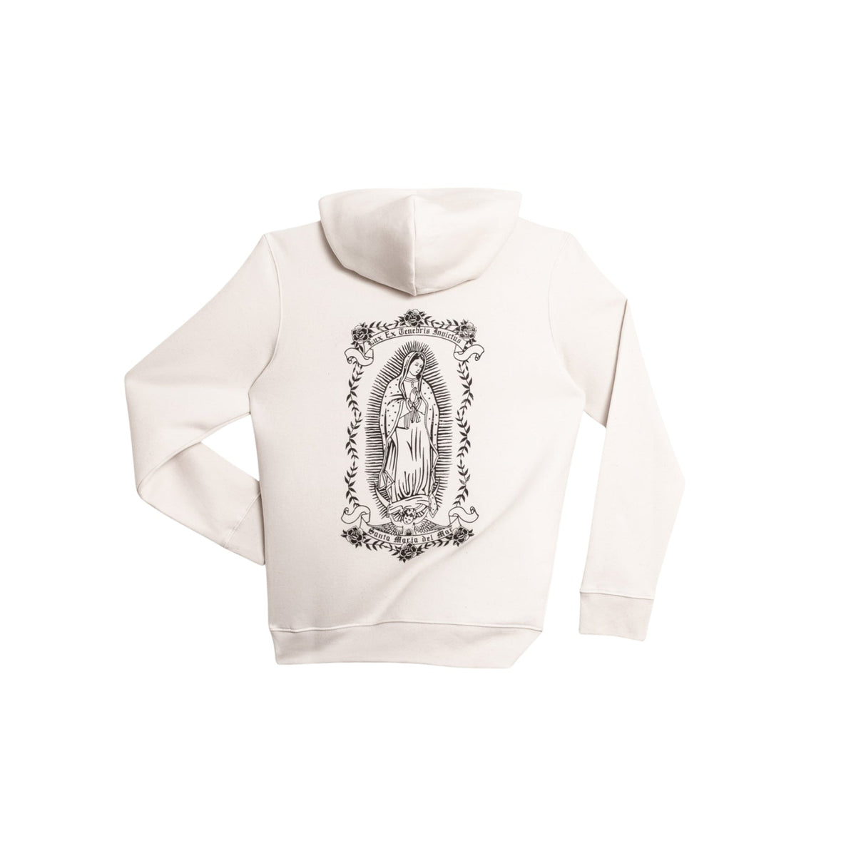 Hoodie natural raw Santa Maria vue arrière avec capuche et coupe décontractée