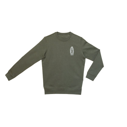 Sweat-shirt kaki Santa Maria avec impression graphique sur le devant