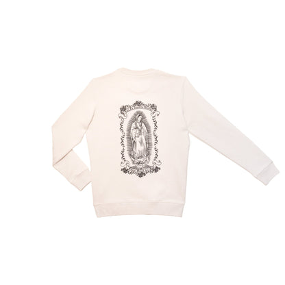 Sweat natural raw avec grand imprimé noir au dos Santa Maria