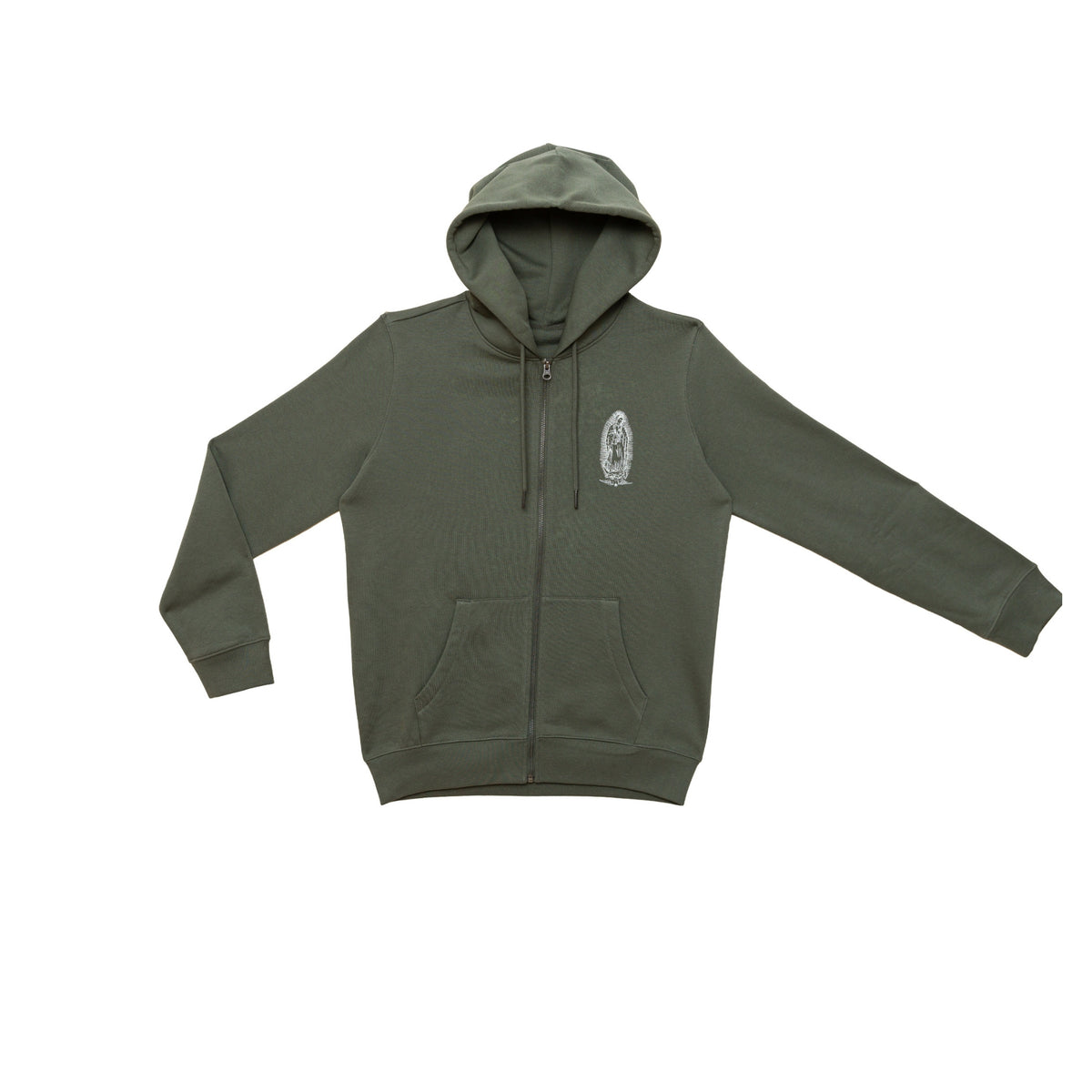 Veste à capuche zippée Santa Maria en coton bio fabrication française design imprimé