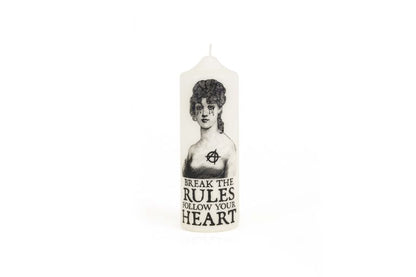 bougie coreterno break the rules bougie pilier artisanale italienne decoration interieur bougie design objet decoratif rebel