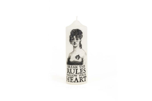 bougie coreterno break the rules bougie pilier artisanale italienne decoration interieur bougie design objet decoratif rebel
