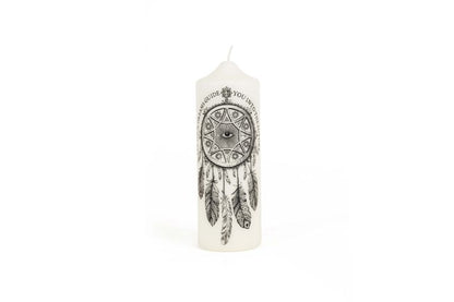 bougie coreterno dream catcher bougie pilier artisanale italienne decoration interieur bougie design objet decoratif protection reve