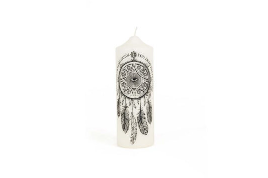 bougie coreterno dream catcher bougie pilier artisanale italienne decoration interieur bougie design objet decoratif protection reve
