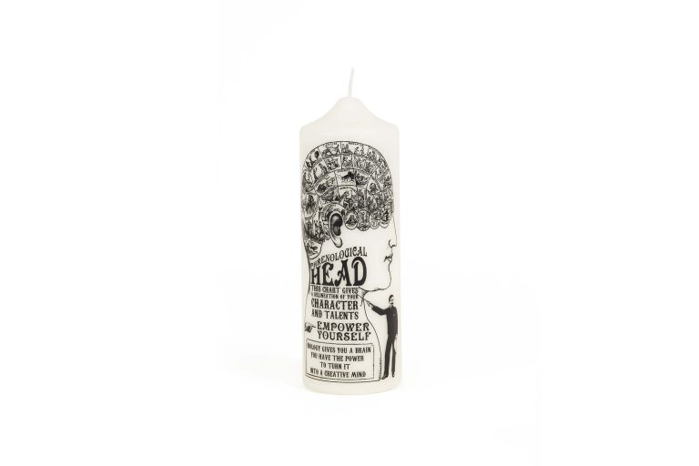 bougie pilier coreterno phrenology decoration spirituelle interieur bougie artisanale italienne design symbolique