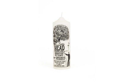 bougie pilier coreterno phrenology decoration spirituelle interieur bougie artisanale italienne design symbolique