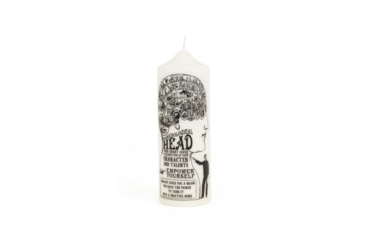 bougie pilier coreterno phrenology decoration spirituelle interieur bougie artisanale italienne design symbolique