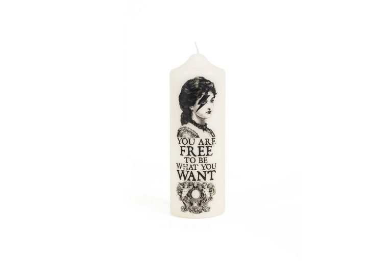 bougie coreterno you are free bougie pilier artisanale italienne decoration interieur bougie design objet decoratif liberte
