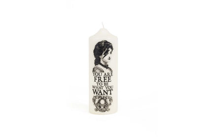 bougie coreterno you are free bougie pilier artisanale italienne decoration interieur bougie design objet decoratif liberte