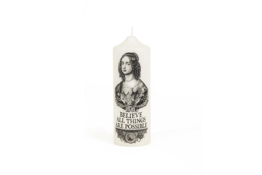 bougie pilier coreterno believe bougie decorative artisanale italienne cire haute qualite motif grave objet decoration interieur