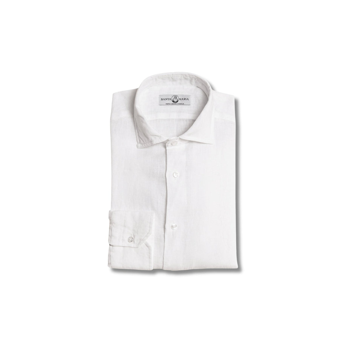chemise lin blanche pliee col italien homme chemise elegante lin naturel