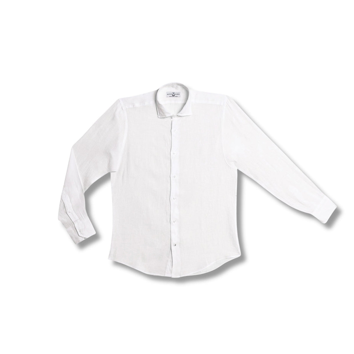 chemise lin blanche homme vue face coupe droite chemise ete respirante