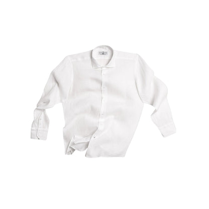 chemise lin blanche homme santa maria coupe droite lin biologique chemise elegante minimaliste