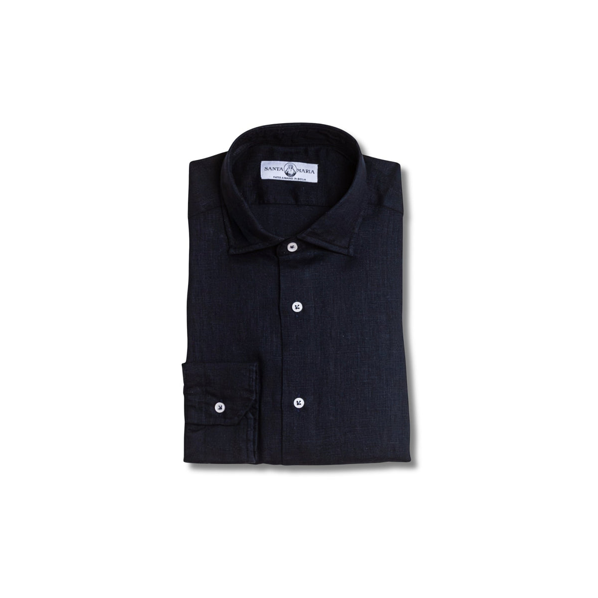 chemise lin bleu marine pliee col italien homme vetement ete chic respirant