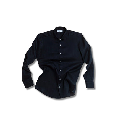 chemise lin bleu marine homme santa maria coupe droite chemise ete elegante lin biologique