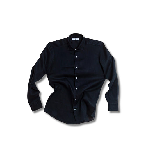 chemise lin bleu marine homme santa maria coupe droite chemise ete elegante lin biologique