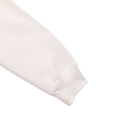 Détail manche sweat zippé Santa Maria écru finition soignée