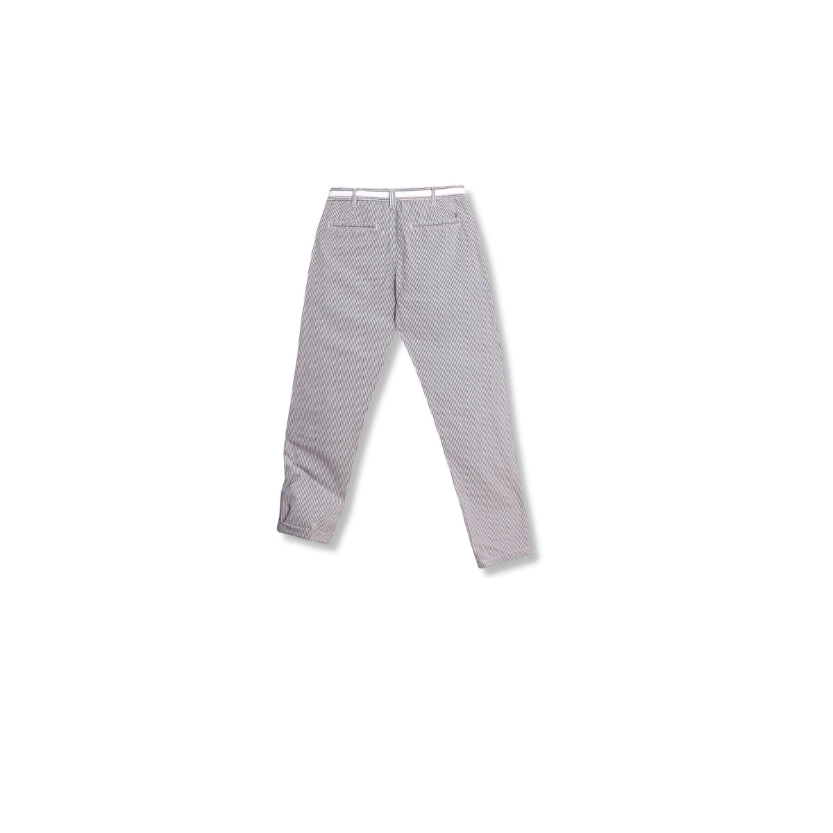 pantalon seersucker homme coupe droite de dos style decontracte pantalon ete confortable coton bio