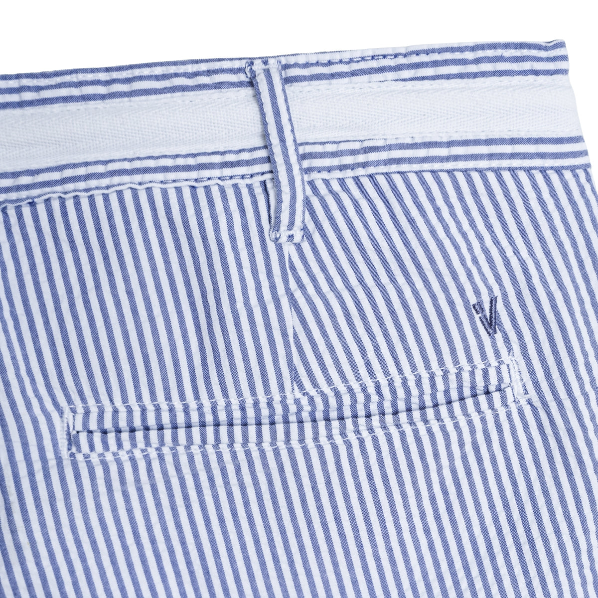 detail poche arriere pantalon seersucker coupe regular coton bio pantalon homme ete