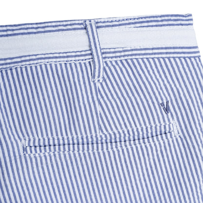 detail poche arriere pantalon seersucker coupe regular coton bio pantalon homme ete