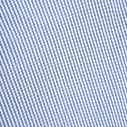 detail tissu seersucker rayures bleu coton bio texture respirante pantalon ete homme