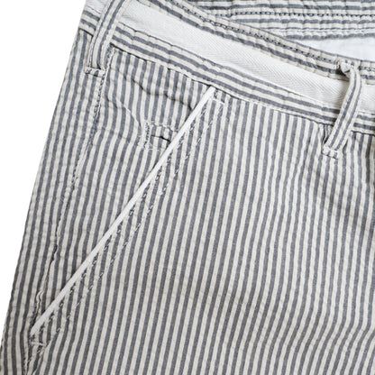 detail tissu seersucker rayures coton bio pantalon leger texture respirante ete